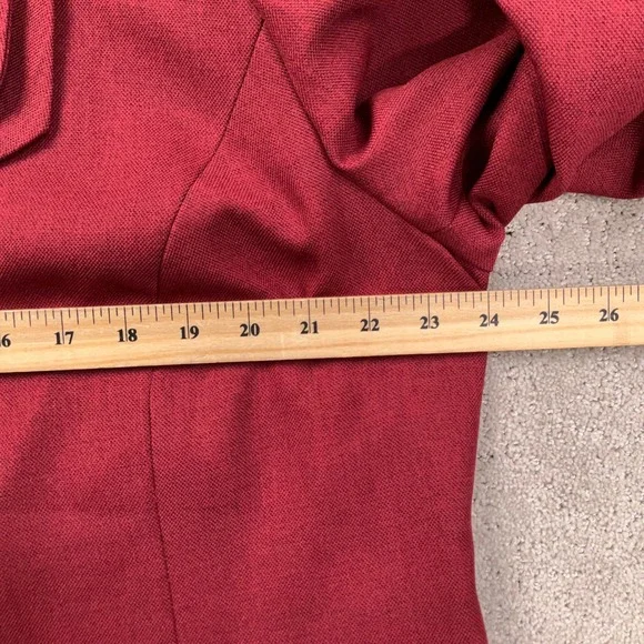 Le Suit Skirt Set Womens 18W Red Monochromatic Layered Professional Church 2pc - Picture 5 of 15